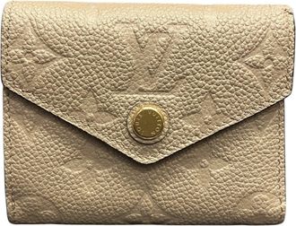 Louis Vuitton Tourterelle Leather Wallet (Tri-Fold) (Pre-Owned)
