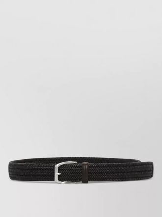 Orciani mens braided leather belt adjustable length