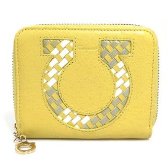Ferragamo yellow yellow Leather Wallet (Bi-Fold) (Pre-Owned)
