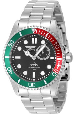 Invicta Pro Diver 49272 Heren Horloge - Quartz Uurwerk - Roestvrij Staal met zwarte Wijzerplaat - 43mm