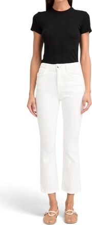 SPRWMN Pre-Loved Crop Flare Jean In White