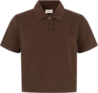 Saint Laurent Dark Brown Shirt Collar Polo