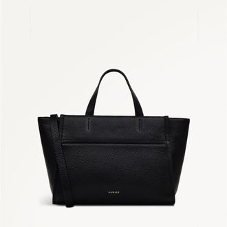 Radley London Oak Street Medium Ziptop Satchel Bag in Black at Nordstrom