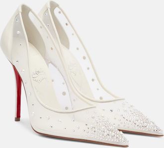 Christian Louboutin Miss Z Degrastrass Perla 100 mesh pumps