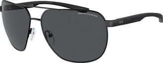 A|X Armani Exchange AX2047S 600087 Mens Sunglasses Black Size 63