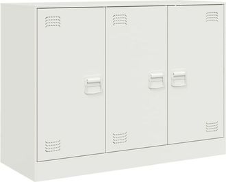 vidaXL Sideboard White 99x39x73 cm Steel Vidaxl