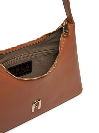 Furla Womens Diamante Logo Shoulder Bag Brown >