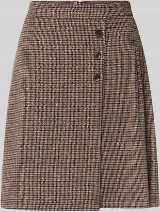 More & More More & More Minirock mit Zierknöpfen in Dunkelbraun, Größe 40