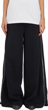 Dsquared2 Womens Wide Trousers With Zip - Black Cotton - Size X-Small