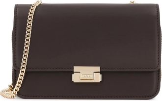 Kazar Leren tas met twee vakken - Dames - Schoudertassen - Bruin - ONE Size - Leer - Tassen