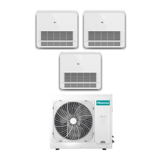 Hisense Trial Split Consola 12+12 Aire Acondicionado Con 4amw81u4raa R-32 Wi-fi Opcional Con Mando A Distancia Serie 12000+12000 - Nuevo