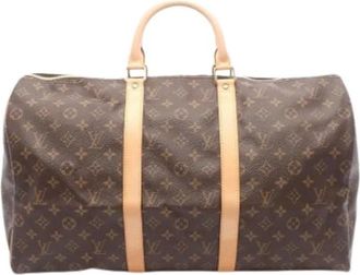 Louis Vuitton Pre-owned Boston Bag - unisex - Vintage Weekendtas - Bruin - ONE Size - Leer - Vintage
