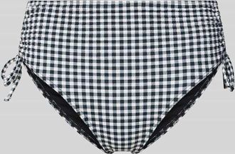 Jake*s Casual High Waist Bikini-Slip mit seitlichen Raffungen in Black, Gr&ouml;&szlig;e XL