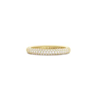 The Lovery Triple Row CZ Band 14K Gold Plated Sterling Silver
