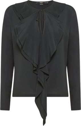 Seventy Scollo CON Rousce - Dames - Blouses - Zwart - XL - Leer - Overhemden