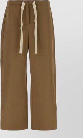 Max Mara argento ankle length wide leg trousers