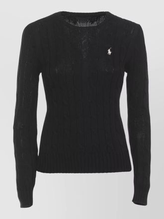Ralph Lauren braided cable knit crew neck sweater