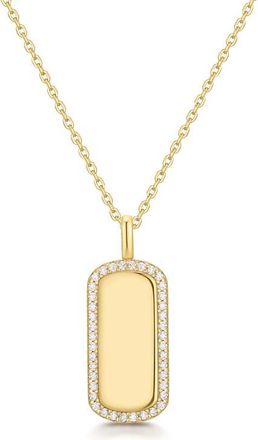 Ania Haie Sparkling Tag Pendant Necklace in Shiny Gold at Nordstrom