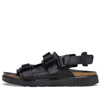 Birkenstock Shinjuku Natural Leather Textile Sandals Black 1024599