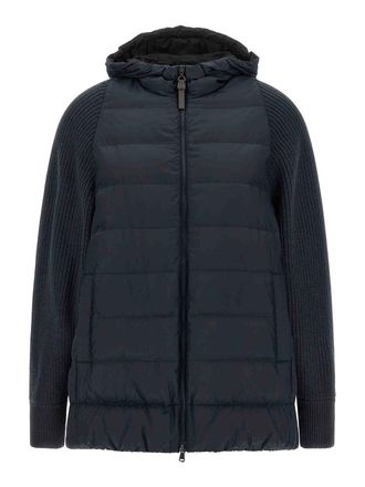 Brunello Cucinelli Blue Quilted Puffer Jacket