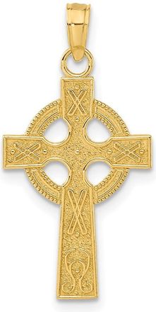 Diamond2Deal 14k Gold Celtic Cross Pendant