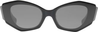 Dita Eyewear Black Aloure Glossy Oversized Geometric Sunglasses
