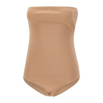 Courr&egrave;ges Dames, Tops, Beige, Maat: M Jersey
