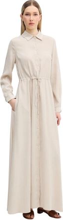 Gaud&igrave; Blousejurk - Dames - Shirt Kleedjes - Beige - XS - Polyester - Kleedjes