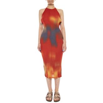 Thinking Mu Bloemen Maxi Jurk - Dames - Casual kleedjes - Veelkleurig - XS - Kleedjes