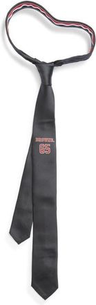 Thom Browne Classic Browne 65 Silk Tie in Dark Grey at Nordstrom
