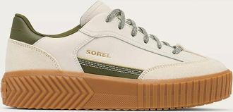 Sorel Womens Ona Ave T-Toe Sneaker In Chalk, Utility Green