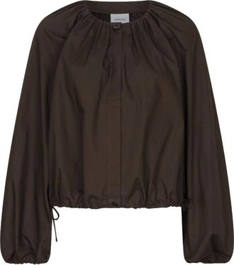 Dante6 Foret Balloony Poplin Blouse - Dames - Blouses & Shirts - Bruin - Maat: L Katoen