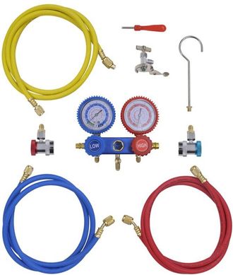 vidaXL Conjunto De Herramientas De Man&oacute;metro De 2 V&iacute;as Vidaxl