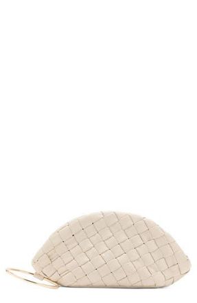 Mango Woven Leather Clutch in Off White at Nordstrom Rack