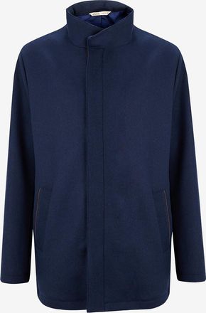 Maurizio Baldassari Mittellanges Mantel mit Stehkragen