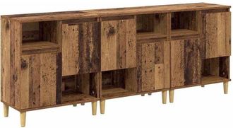 vidaXL Sideboards 3 pcs Old Wood 60 x 35 x 70 cm Engineered Wood vidaXL