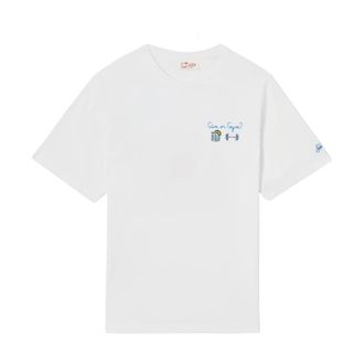 MC2 Saint Barth T-Shirts, male, White, Size: L T-Shirt Portofino