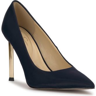 Jessica Simpson Kheloe Pointed Toe Pump in Dark Night at Nordstrom, Size 9.5