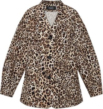 Dsquared2 Jas Met Dierenprint - Dames - Zomerjassen - Beige - 2XS - Jassen