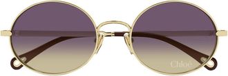 Chlo&eacute; Ch 0326S Zonnebril - Dames - Zonnebrillen - Geel - 55 MM - Accessoires