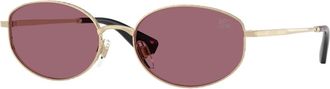 Burberry Be3169 Oval Sunglasses - female - Burberry - Sunglasses - Yellow - 55 MM - Accessories