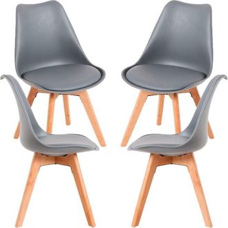 Regalos Miguel Regalos Miguel - Packs Sillas Comedor - Pack 4 Sillas Synk Basic - Gris Oscuro