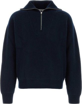 Jil Sander Navy Blue Knitted Sweater