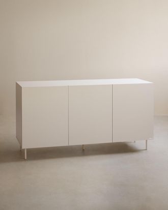 Deco Wood Aparador con 3 puertas lacado en tono arena 160x40cm