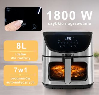 OEM Freidora De Grasa Bergmann Ya 1 C&aacute;mara 8l 1800w N