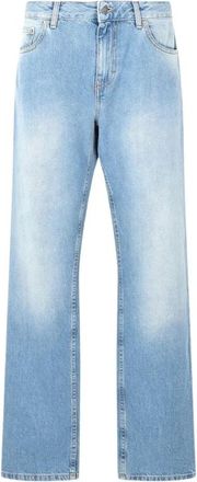 Roberto Cavalli Jeans Con Scoloriture - Heren - Regular Fit Jeans - Blauw - W31 - Katoen - Jeans