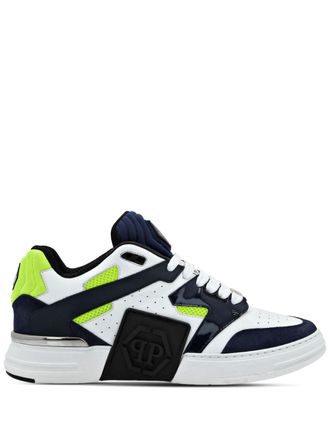 Philipp Plein Mix sneakers met logopatch - Blauw