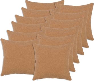 vidaXL Funda De Almohada 12 Pcs Heerlen Beige 40 X 40 Cm Boucl&eacute; Vidaxl