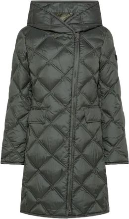 Peuterey Proxie Lange Donsjas - Dames - Dons jassen - Groen - M - Leer - Jassen