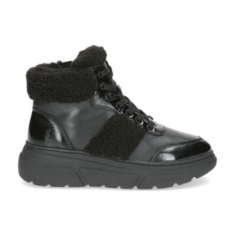 Caprice Zwarte Gesloten Booties Enkellaarzen Vrouwen - Dames - Winterlaarzen - Zwart - 39 EU - Leer - Schoenen